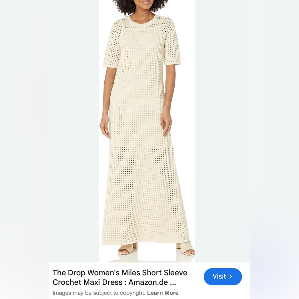 The Drop Cream Crochet Maxi Dress